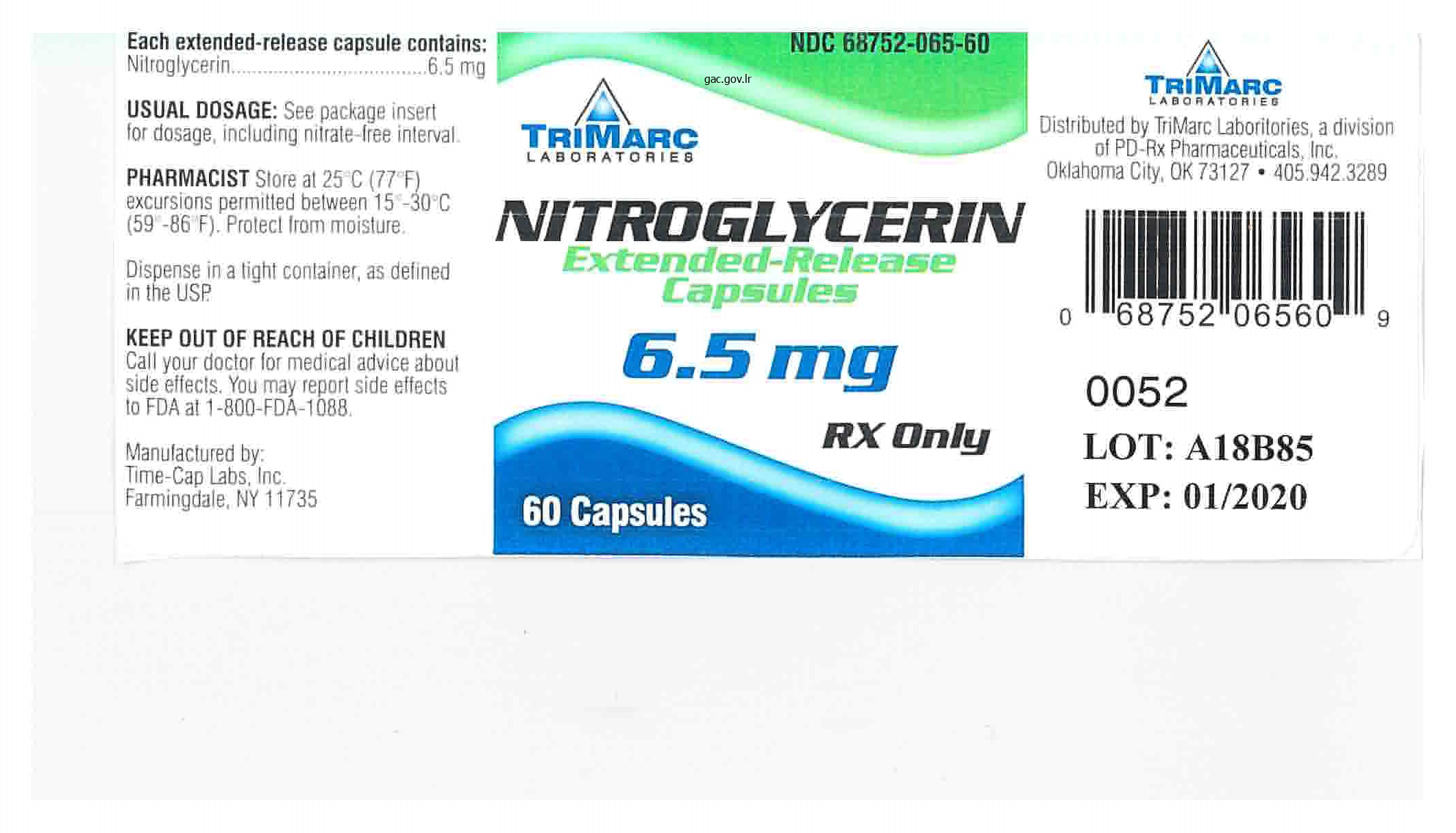 purchase nitroglycerin 6.5 mg on line